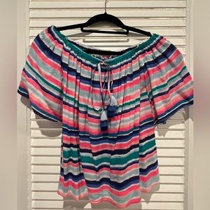Lilly Pulitzer off the shoulder blouse, size small